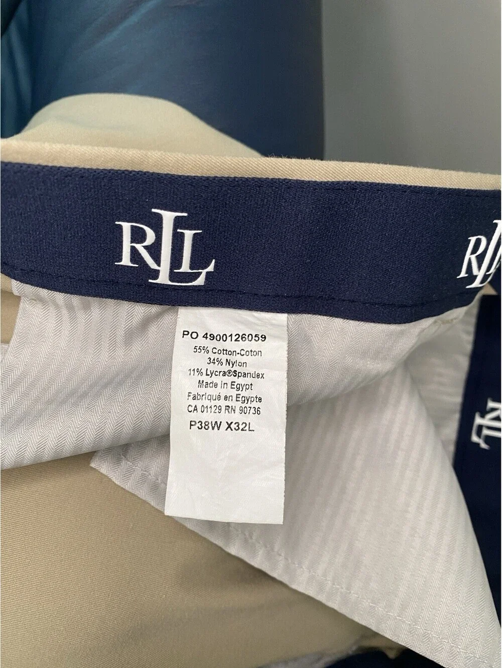 Lauren Ralph Lauren Men's Khaki Chino Dress Pants 38x32 Beige, Casual, Business
